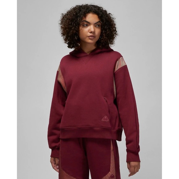 Nike Tops - $135 Nike Jordan Women's Small 23 Engineered Hoodie‎ Pullover DV1252-645 Red NWT